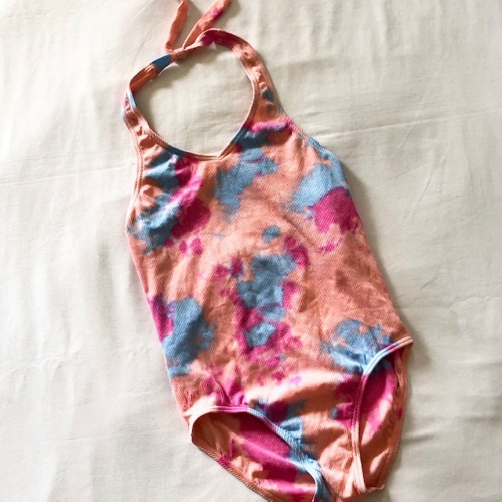 SPEEDO Girl's Coral One Piece Halter Swimsuit